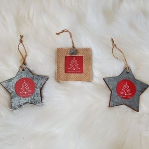 Set of 3 Rustic Pucture Frame Ornaments